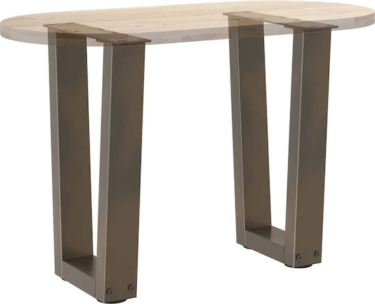 vidaXL Metallic Furniture Leg 2 Pieces Suitable for Table / Coffee Table / Office 38x42cm Brown