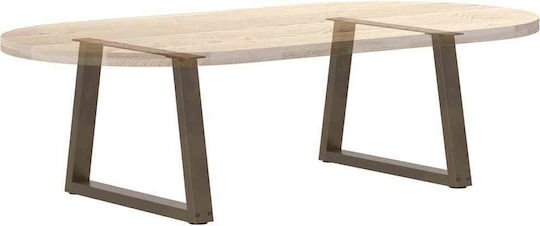 vidaXL Metallic Furniture Leg 2 Pieces Suitable for Table / Coffee Table / Office 60x42cm Brown