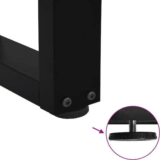 vidaXL Picior Metalic Pentru Mobilier 2 Bucăți Potrivit Pentru Masă / Măsuță / Birou 70x42cm Negru