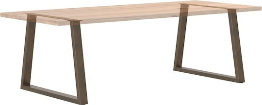 vidaXL Metallic Furniture Leg 2 Pieces Suitable for Table / Coffee Table / Office 90x72cm Brown