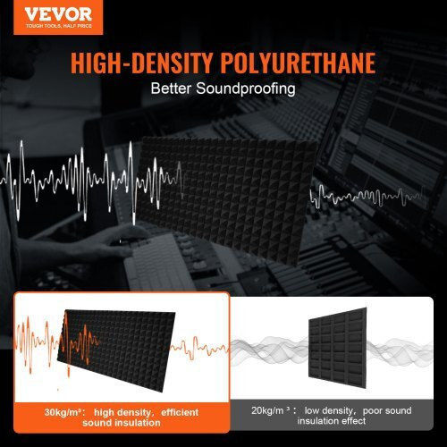 Vevor Vevor Audio-Behandlungsmaterial Satz in Pyramid Design 48cm x 24cm x 2mm