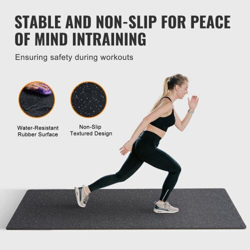 Vevor Boden Puzzle Fitnessstudio Schwarz 6Stück