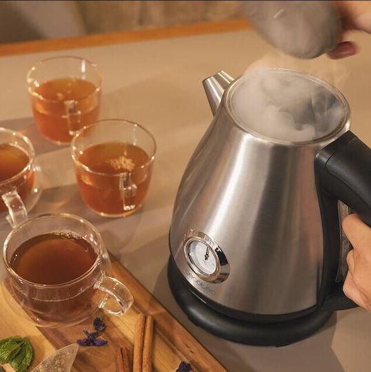 Cecotec Thermosense 620 Retro Steel Kettle 1.7lt 2200W Silver