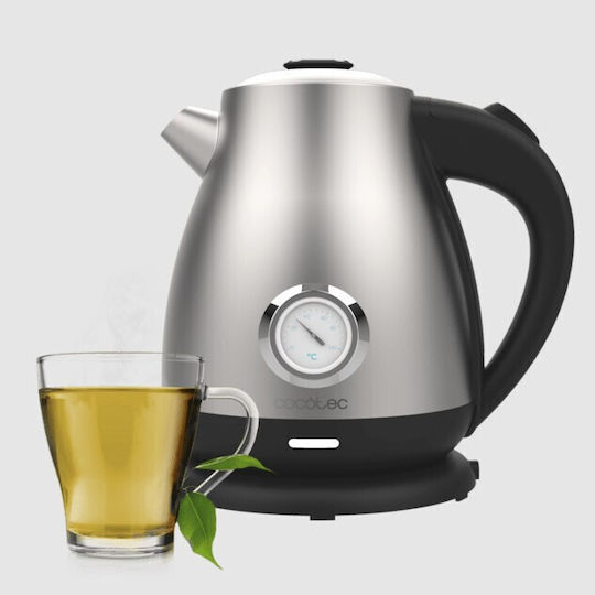 Cecotec Thermosense 620 Retro Steel Kettle 1.7lt 2200W Silver