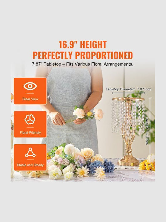 Vevor 20 Stück 43 cm Kristall-Blumenständer Hochzeitsfeier Dekoration Hlhpsjk45cm2sl738v0