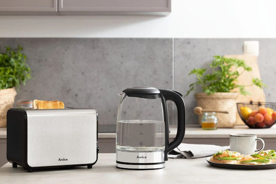 Amica Βραστήρας 1.7lt 2200W Ασημί