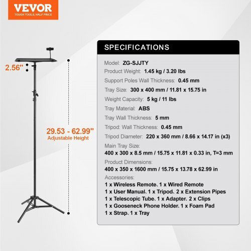 Vevor Τραπεζάκι για Laptop έως 15.35" (SJJSTYYZJDTPORD0VV0)