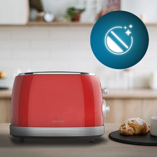 Cecotec Vintage Light Toaster 2 Schlitze 700W Rot