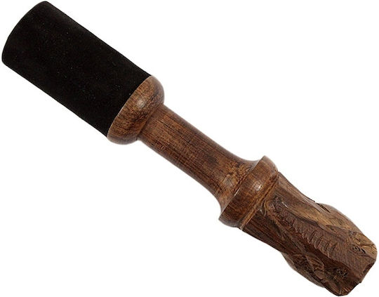 Wooden Stick Singing Bowl Carved Elephant Design 14x2.5cm