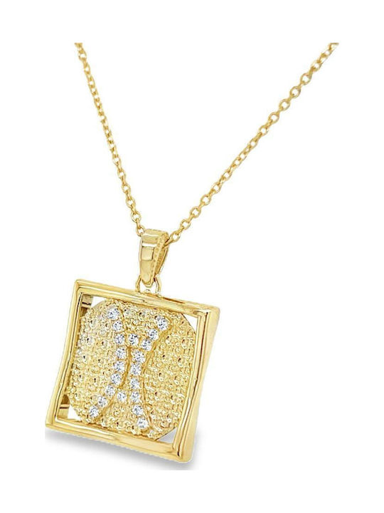 Xryseio Charm Tierkreiszeichen Zwillinge aus 14K Gold mit Zirkon