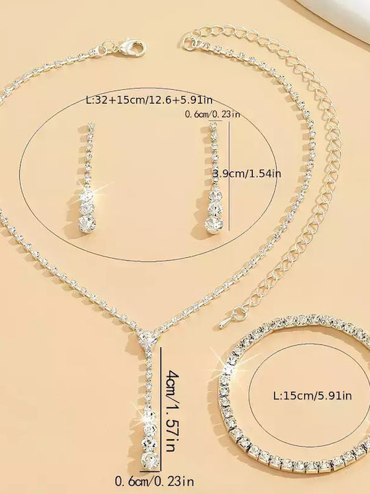 Set Bracelet , Necklace & Earrings