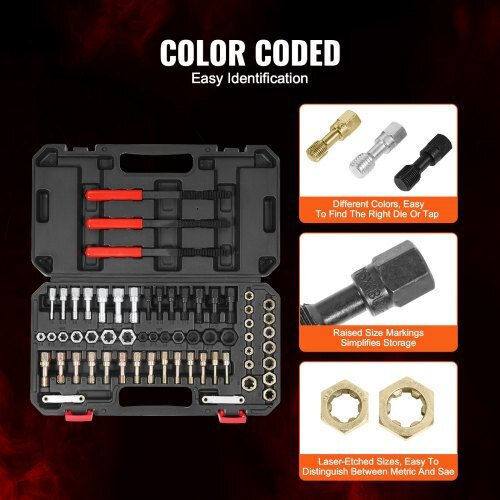 Vevor LWCXTZGYZ61PQ0GQLV0 Thread Repair Kits HSS 61pcs