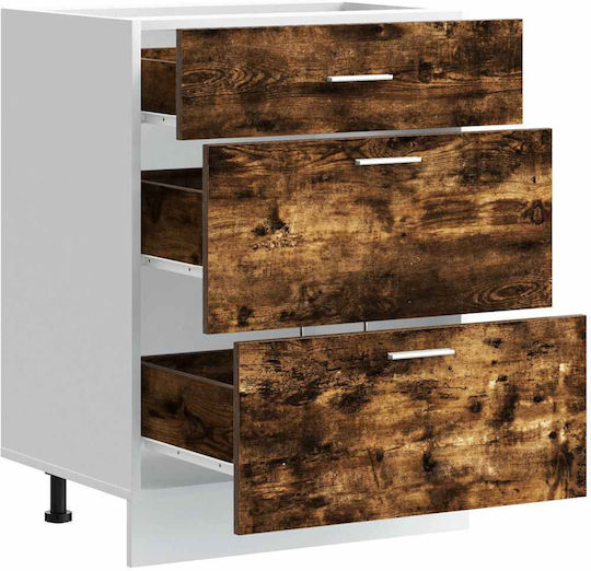 Comodă de Bucătărie de Podea Smoked Oak 60x46x81.5buc