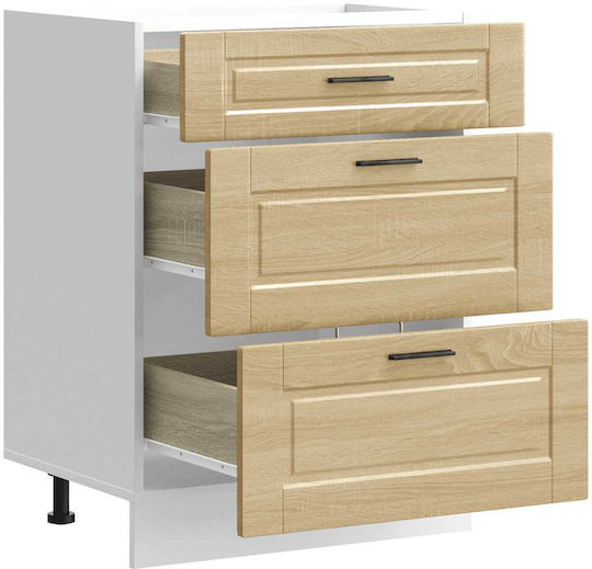 Porto Comodă de Bucătărie de Podea Oak Sonoma 60x46x81.5buc