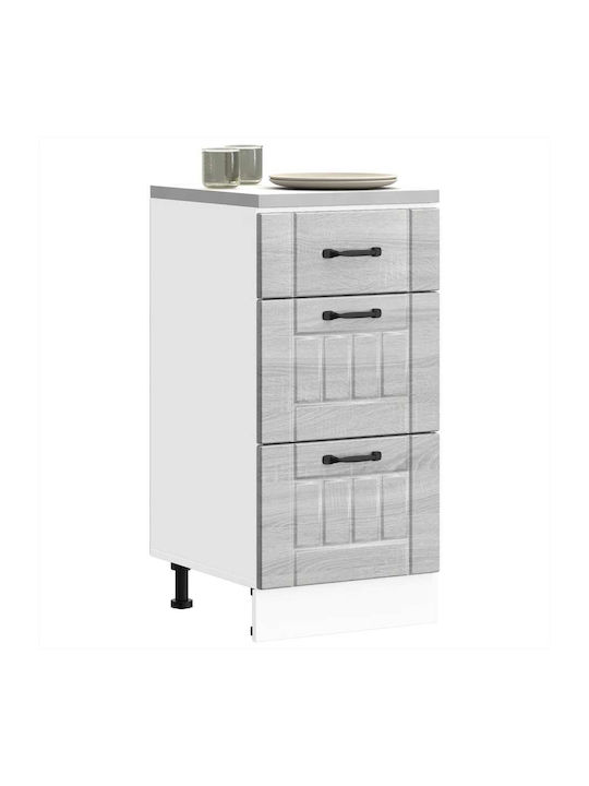 Lucca Kitchen Floor Drawer Unit Sonoma Grey 40x46x81.5pcs