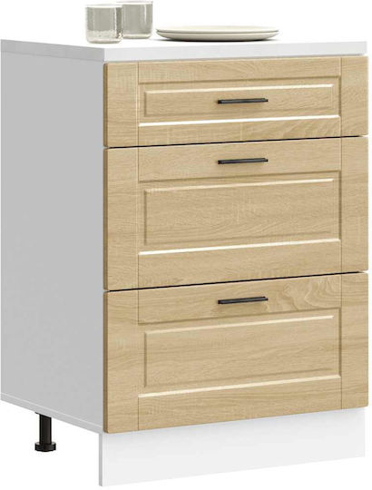 Porto Comodă de Bucătărie de Podea Oak Sonoma 60x46x81.5buc