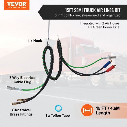 3-в-1 комплект въздуховоди Vevor 12 фута за камиони