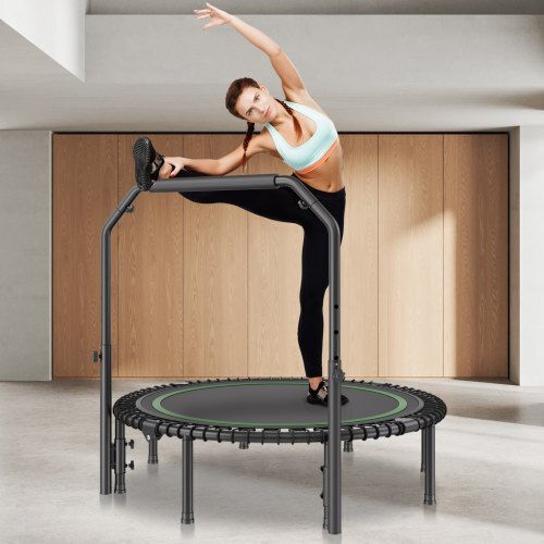 Vevor 51" Foldable Mini Fitness Trampoline Handle Adults