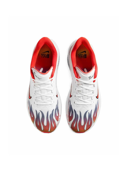 Zoom Fly 6 Premium Sport Shoes Running White / Black / University Red / Habanero Red