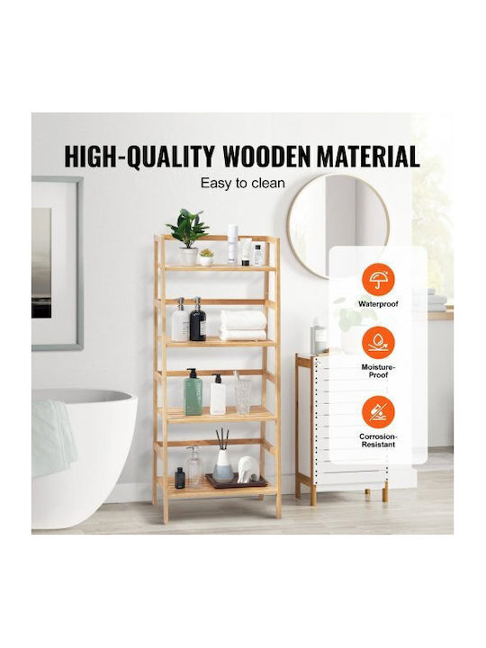 Beige Bookcase 53x32x125cm