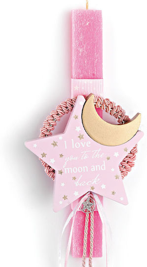 Easter Candle Flat I Love You To The Moon And Back Pink