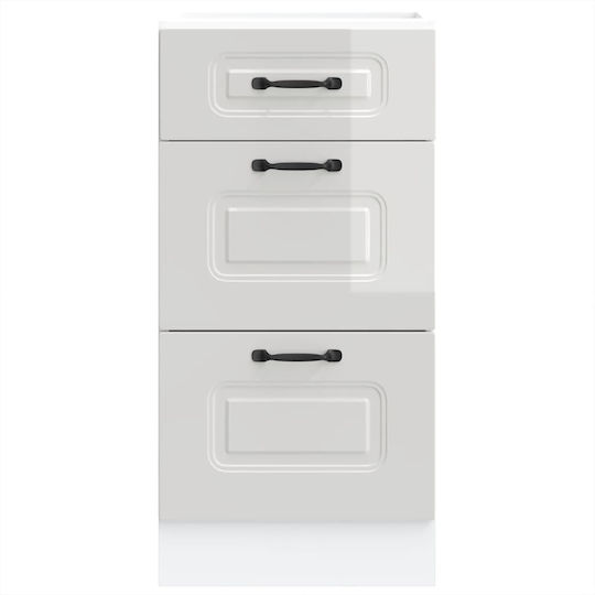 Kalmar Επιδαπέδια Συρταριέρα Κουζίνας Λευκό 40x46x81.5εκ.