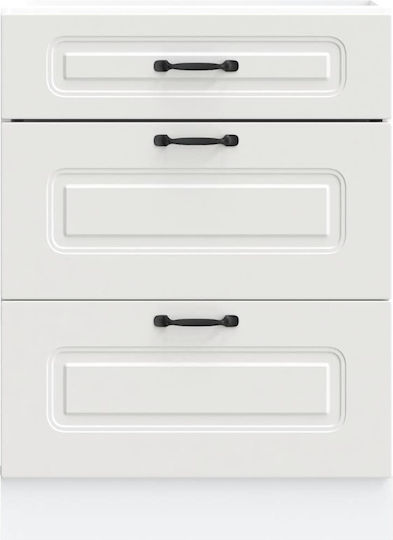 Kalmar Comodă de Bucătărie de Podea Alb 51.5x46x81.5buc