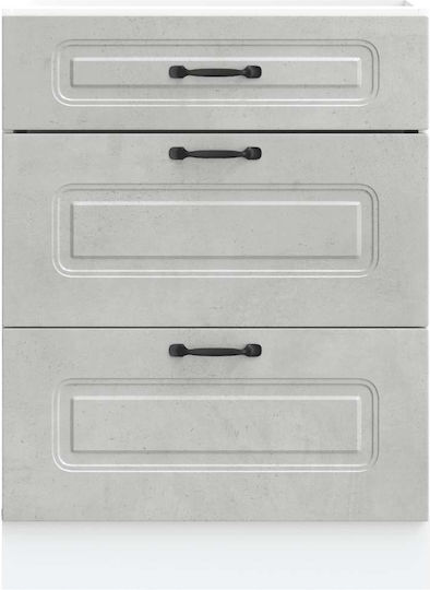 Kalmar Kitchen Floor Drawer Unit Gray 60x46x81.5pcs