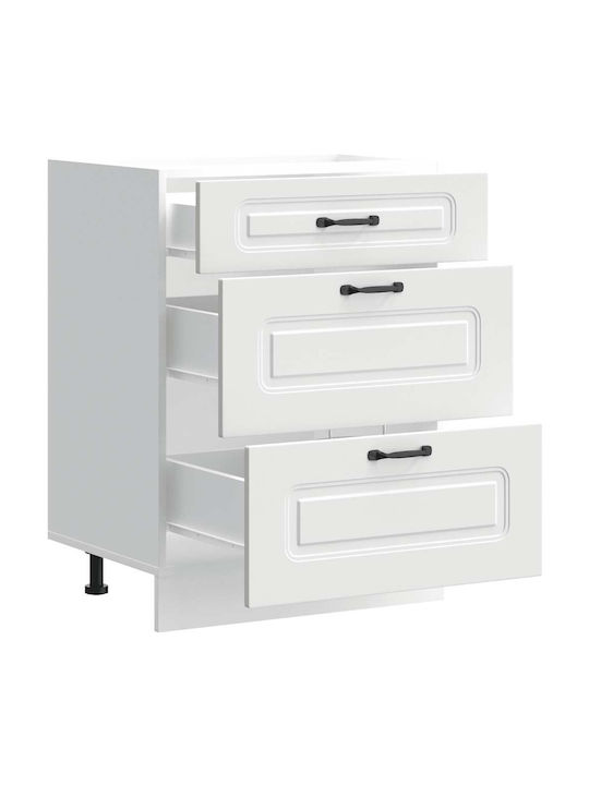 Kalmar Comodă de Bucătărie de Podea Alb 51.5x46x81.5buc