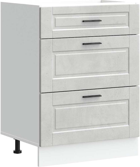 Porto Comodă de Bucătărie de Podea Gri 60x46x81.5buc