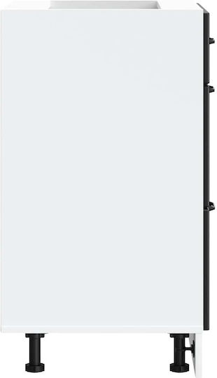 Kalmar Kitchen Floor Drawer Unit Black 51.5x46x81.5pcs