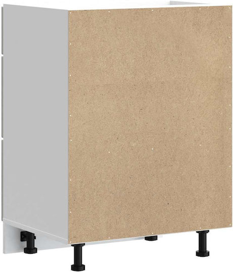 Porto Comodă de Bucătărie de Podea Gri 60x46x81.5buc