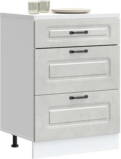 Kalmar Kitchen Floor Drawer Unit Gray 60x46x81.5pcs