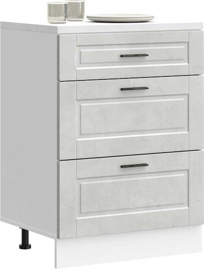Porto Comodă de Bucătărie de Podea Gri 60x46x81.5buc