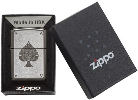 Zippo Lighter Flame Windproof Ace Filigree