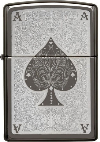 Zippo Lighter Flame Windproof Ace Filigree