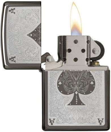 Zippo Lighter Flame Windproof Ace Filigree