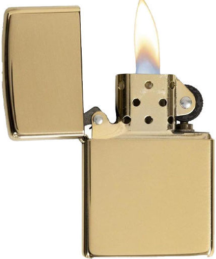 Zippo Αντιανεμικός Αναπτήρας Φλόγας σε Χρυσό χρώμα