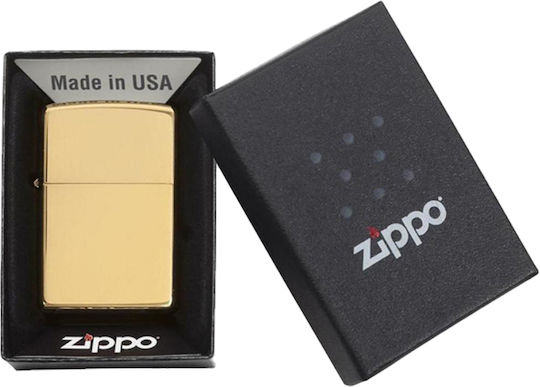 Zippo Αντιανεμικός Αναπτήρας Φλόγας σε Χρυσό χρώμα