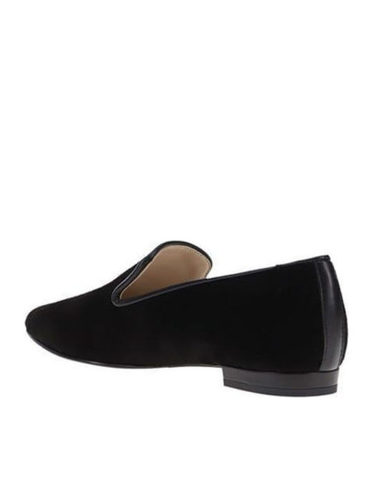 Leather Women's Loafers in Black Color
