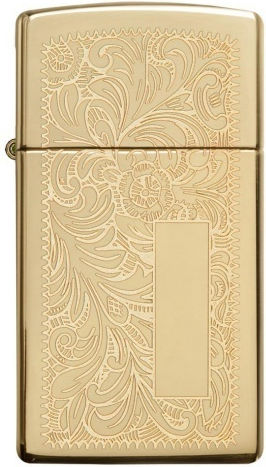 Zippo Lighter Flame Windproof High Polish Brass Venetian