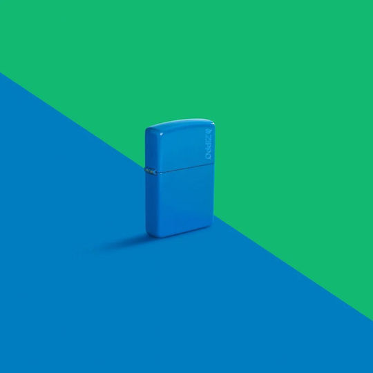 Zippo Regular Lighter Flame Sky Blue Matte