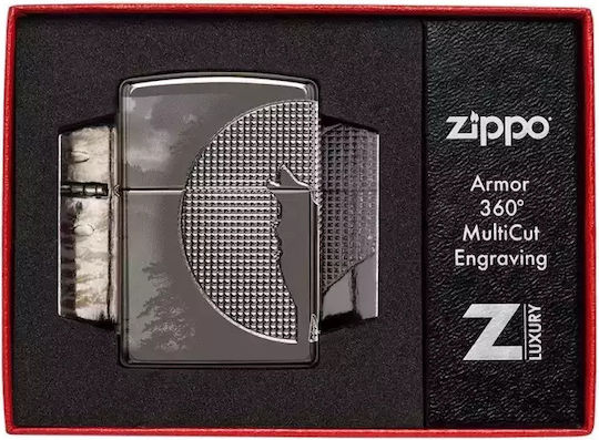 Zippo Armor Ветроустойчив Запалка с Пламък в Сив Цвят