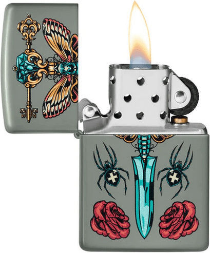 Zippo Αντιανεμικός Αναπτήρας Φλόγας Gothic Dagger