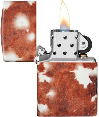 Zippo Design Cowhide Αντιανεμικός Αναπτήρας Φλόγας Πολύχρωμος