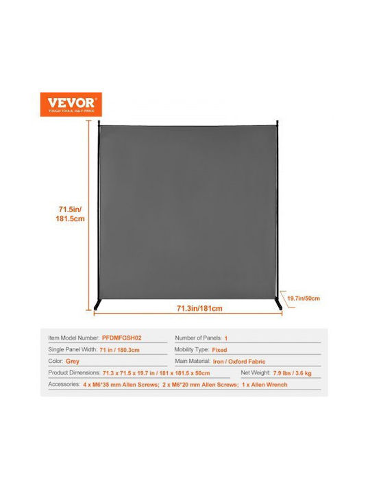 Vevor Decorativ Paravan Tesatura 181x181.5cm