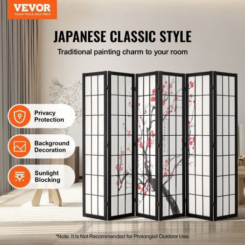 Vevor Decorativ Paravan Lemn 242x170cm
