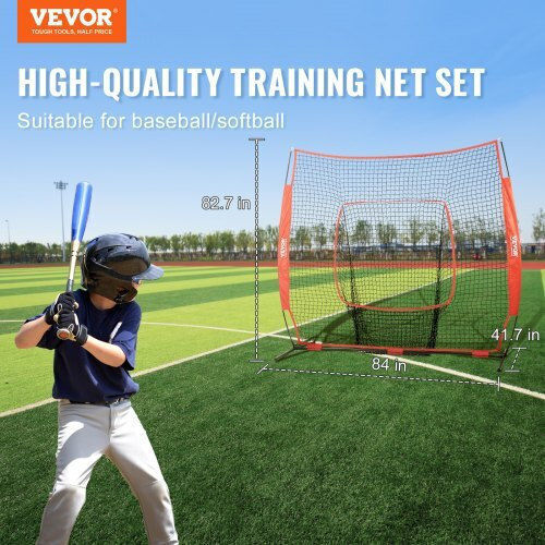 Vevor Baseball Softball Training Net 7x7 Ft Carry Bag Target Zone 77ycwpjxlw773f0nbv0