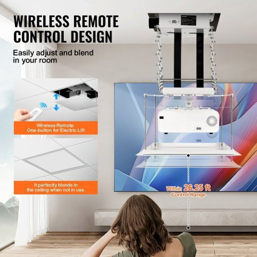 Vevor Βάση Projector Οροφής με Μέγιστο Φορτίο 15kg Λευκή