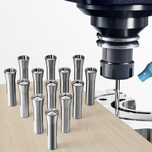 Vevor Set of 13 Precision Collets R8 1/8'' 7/8'' Steel 45# Milling Machine Drill Center Machining R8jt13pcsw00o2d91v0